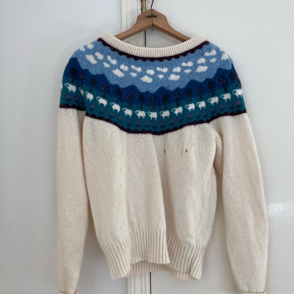 80s Woolrich 100% Pure Wool Sheep Sweater - Picture 1 of 3